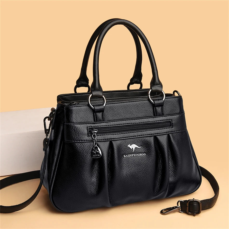 Triple Compartment Tote Bag