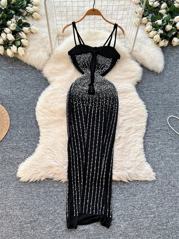 Women's Strapless Beaded Evening Dress
