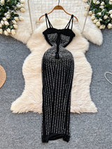 Women's Strapless Beaded Evening Dress