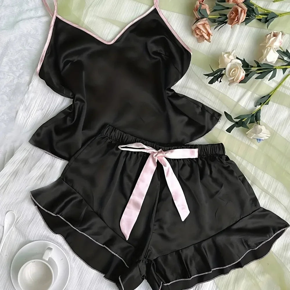 Women's Satin Pajama Set