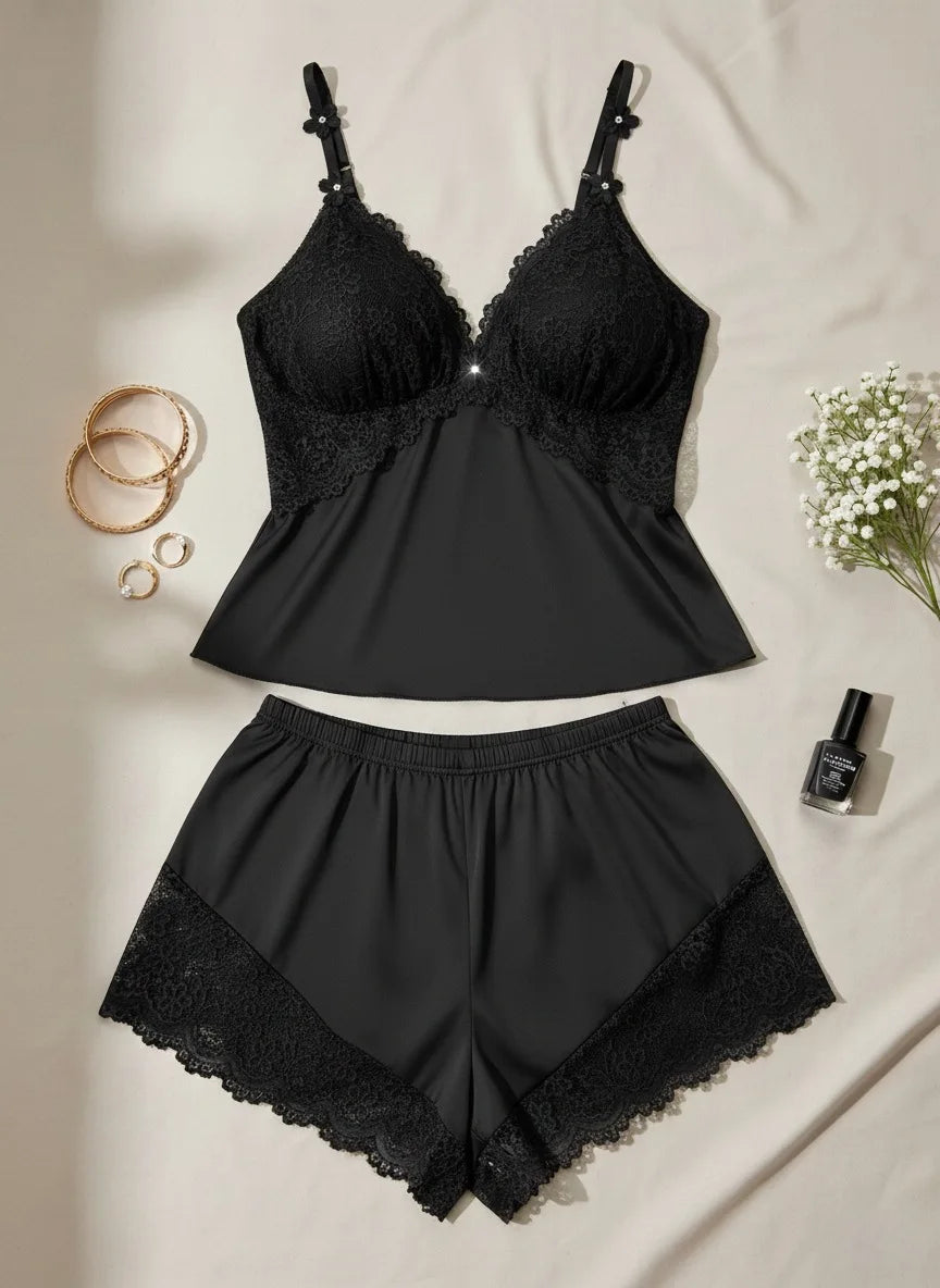 Curvy Grace Satin Set