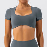 Women Crop Fit Yoga Tee