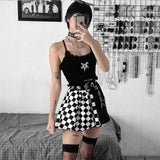 Women Colorblock Pleated Skirt