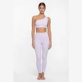 Blush One-Shoulder Yoga Set