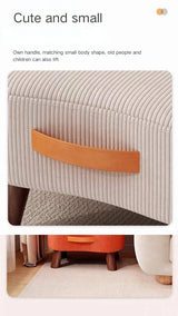 Wooden Fabric Footstool