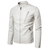 Men Faux Leather Motorcycle Jacket