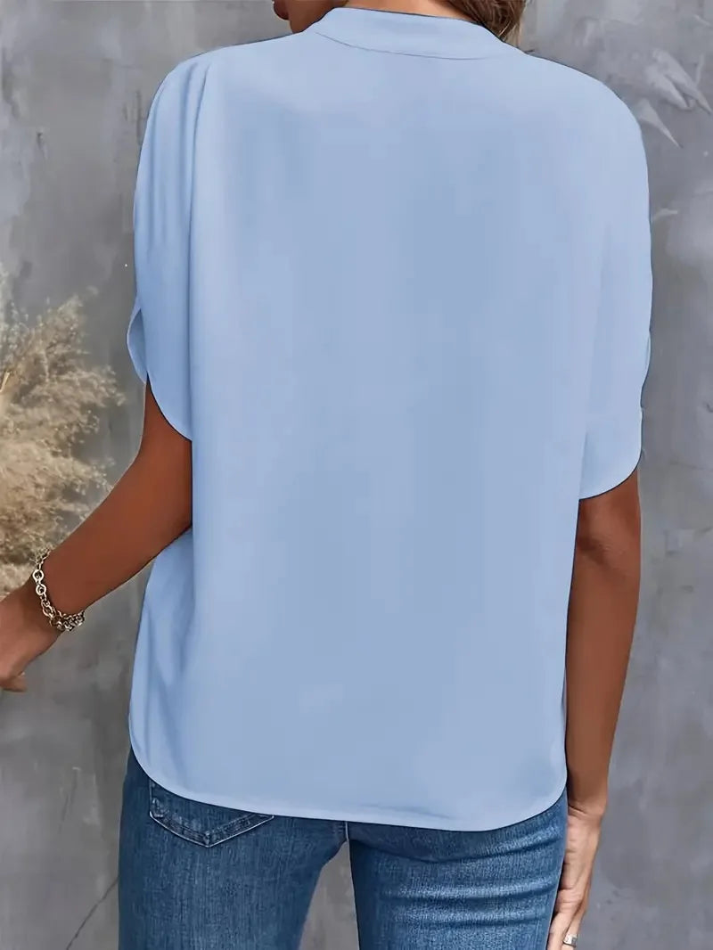 Sophia V-Neck Office Blouse