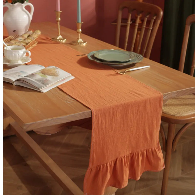 Christmas Orangered Table Runner