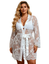 Plus Size Lace Robe