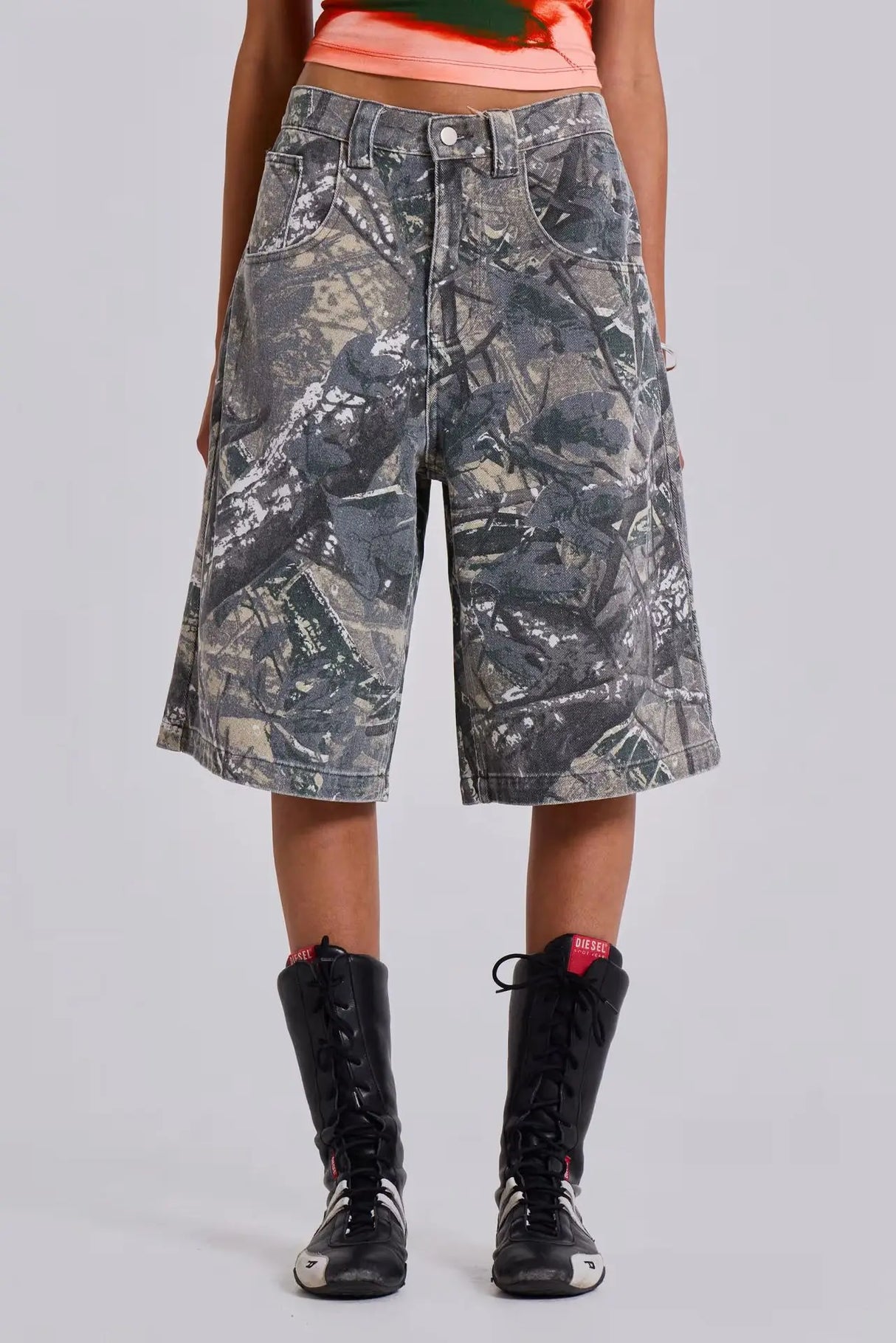 Women Camouflage Streetwear Jeans