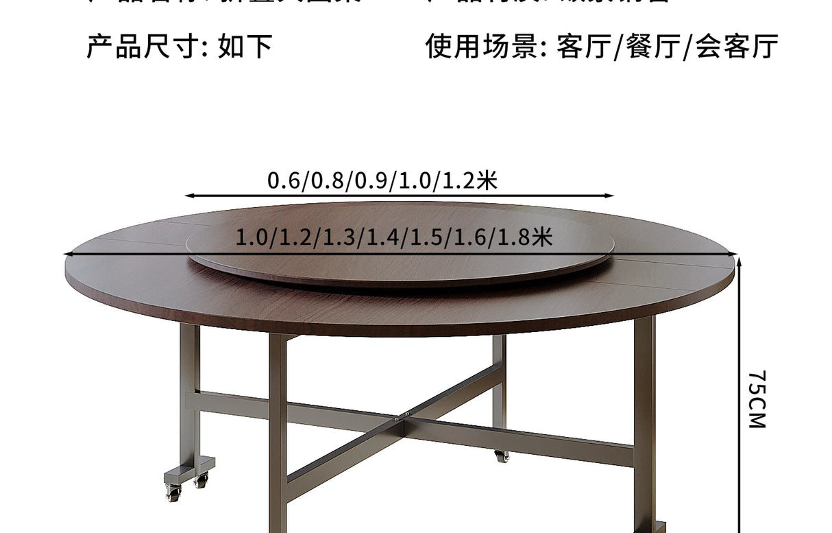Round Foldable Dining Table