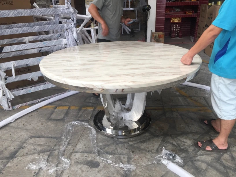 Rotating Metal Dining Table