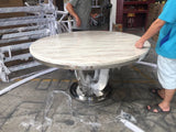 Rotating Metal Dining Table