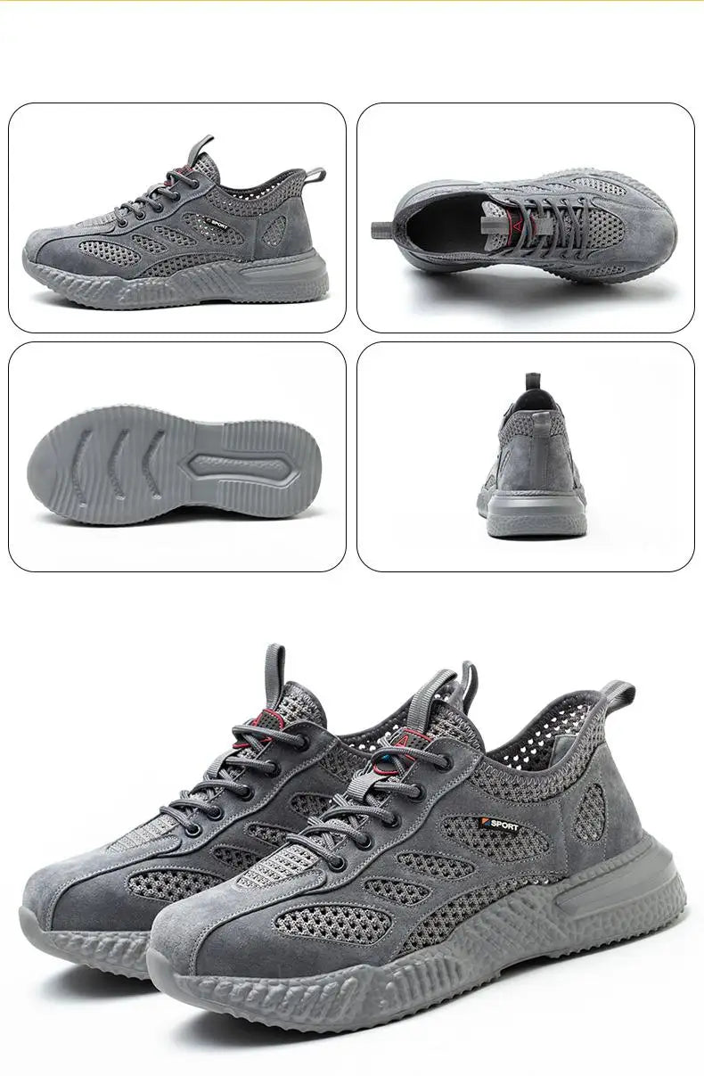 Men Lightweight Safety Work Shoes