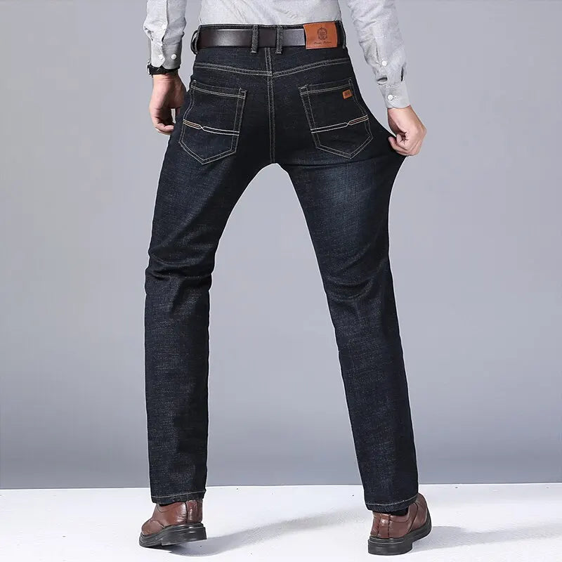 Men's Classic Black Jeans Plus Size