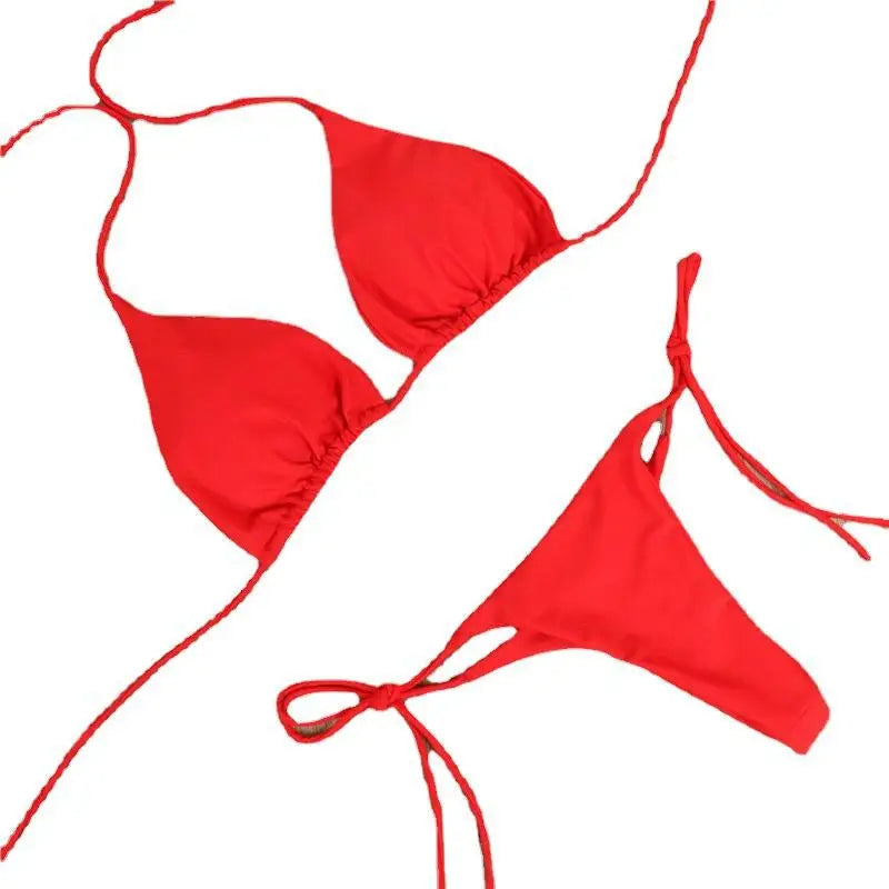 Halter Triangle Bikini Set