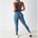 Women Oblique Shoulder Sports Bra