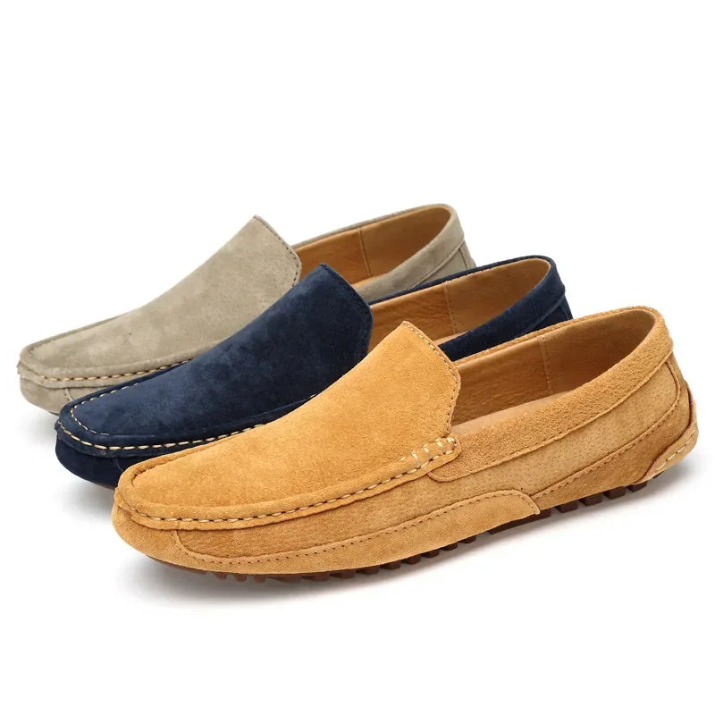 Men’s 2025 Luxury Suede Boat Loafers