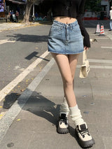 CuteGlow™ – Korean High Waist Mini Skirt (Slim Fit, Vintage Street)