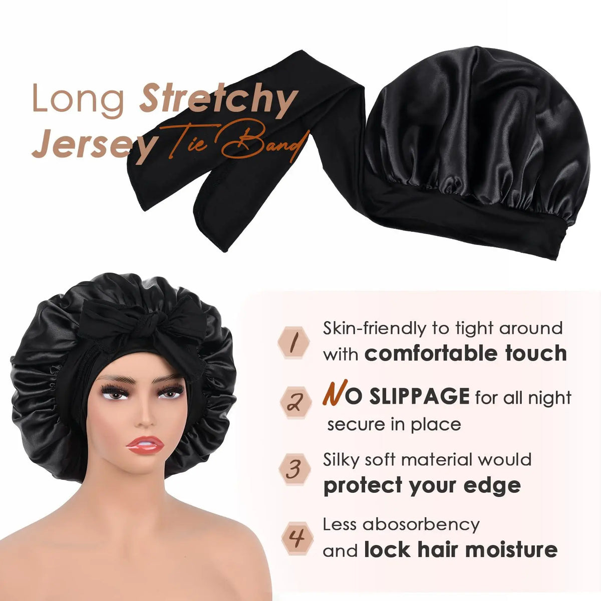 Double Layer Satin Bonnet