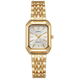 Gold Plated Square Ladies Quartz Watch