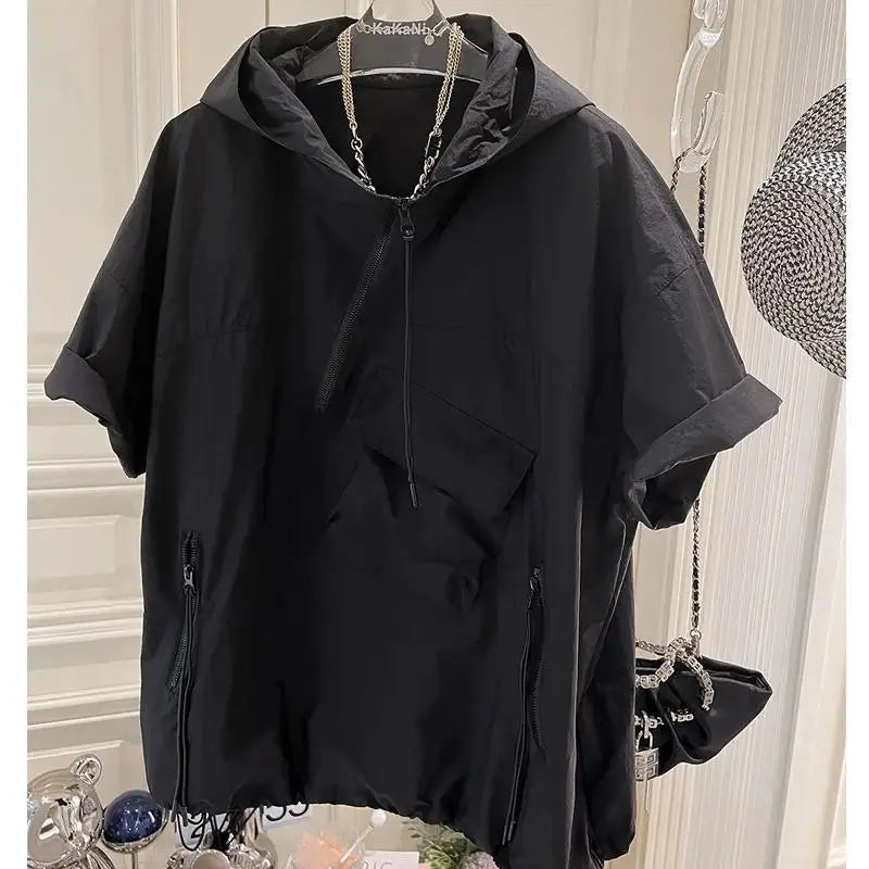 Short Sleeve Y2K Hoodie