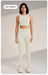 Women High Waist Leggings & Top Set