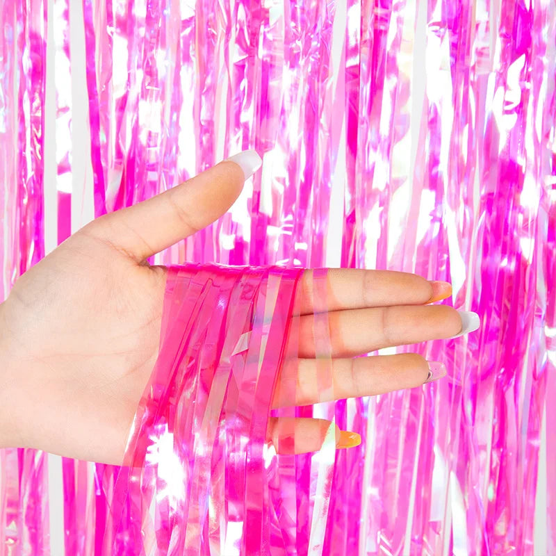 Foil Tinsel Fringe Curtain Backdrop