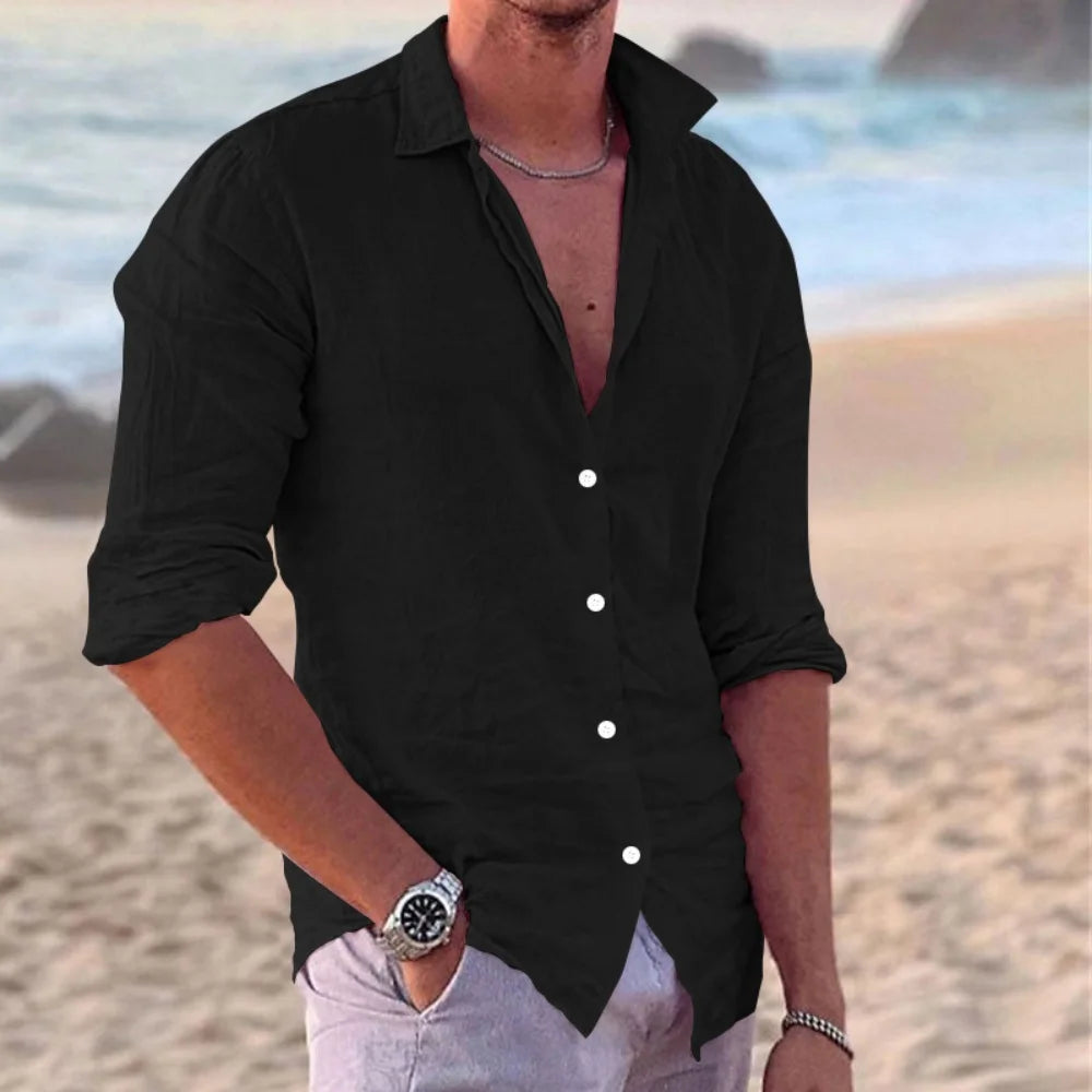 Men Cotton Linen Shirt