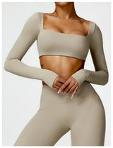 Women's Long Sleeve Yoga Shirt – Gym Push-Up Fitness Top