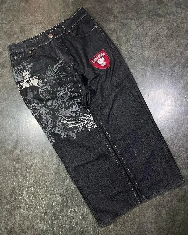 Retro Y2K Straight Baggy Denim Jeans