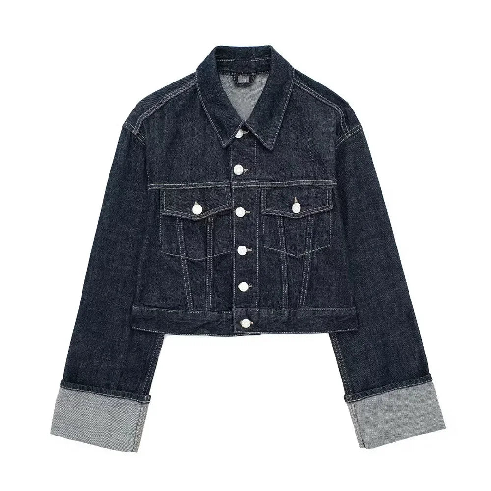 Willshela Women's Denim Jacket with Pockets