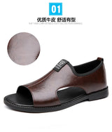 Men’s Leather Summer Beach Sandals 2025