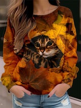 Floral Cat Pullover