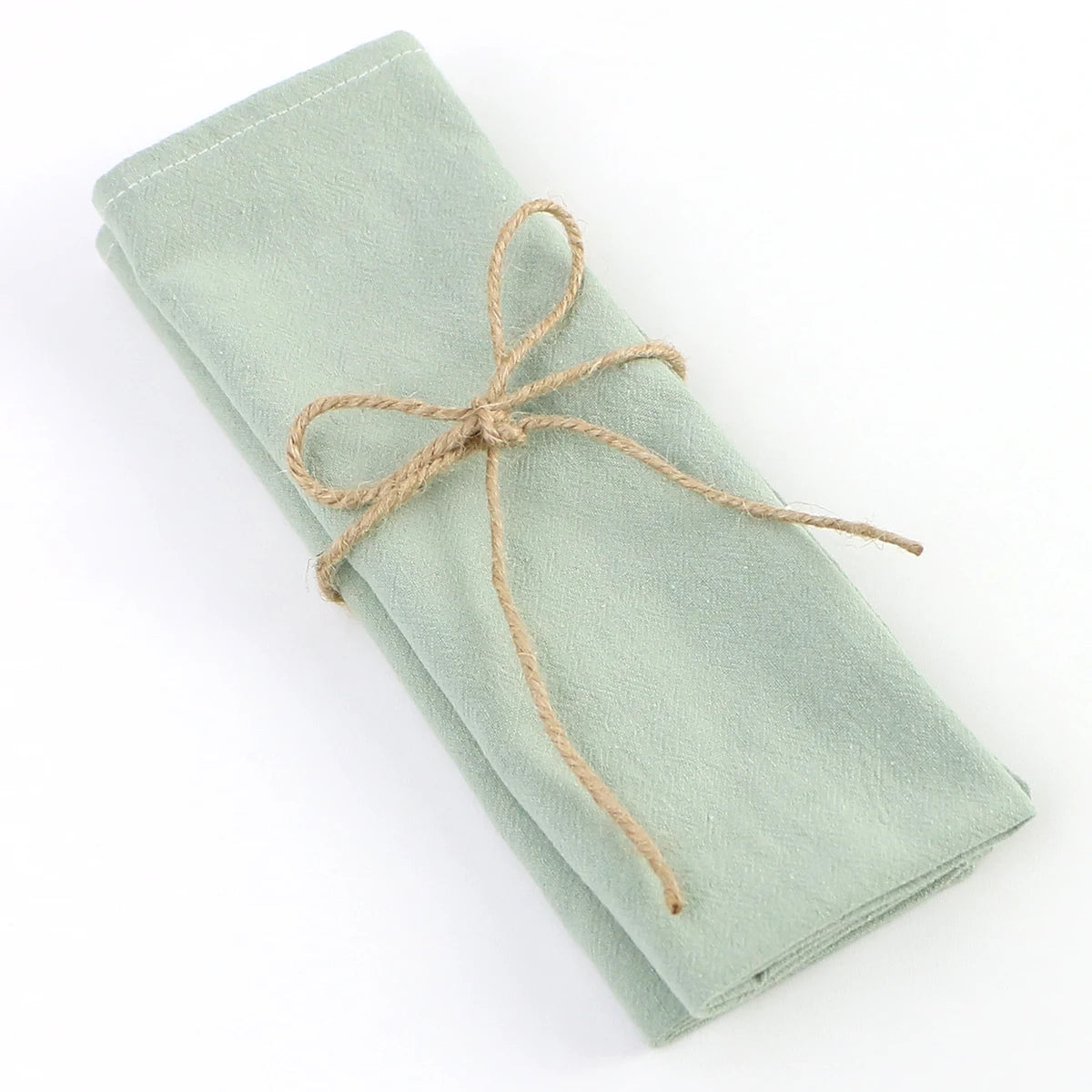 Cotton Sage Green Table Runner