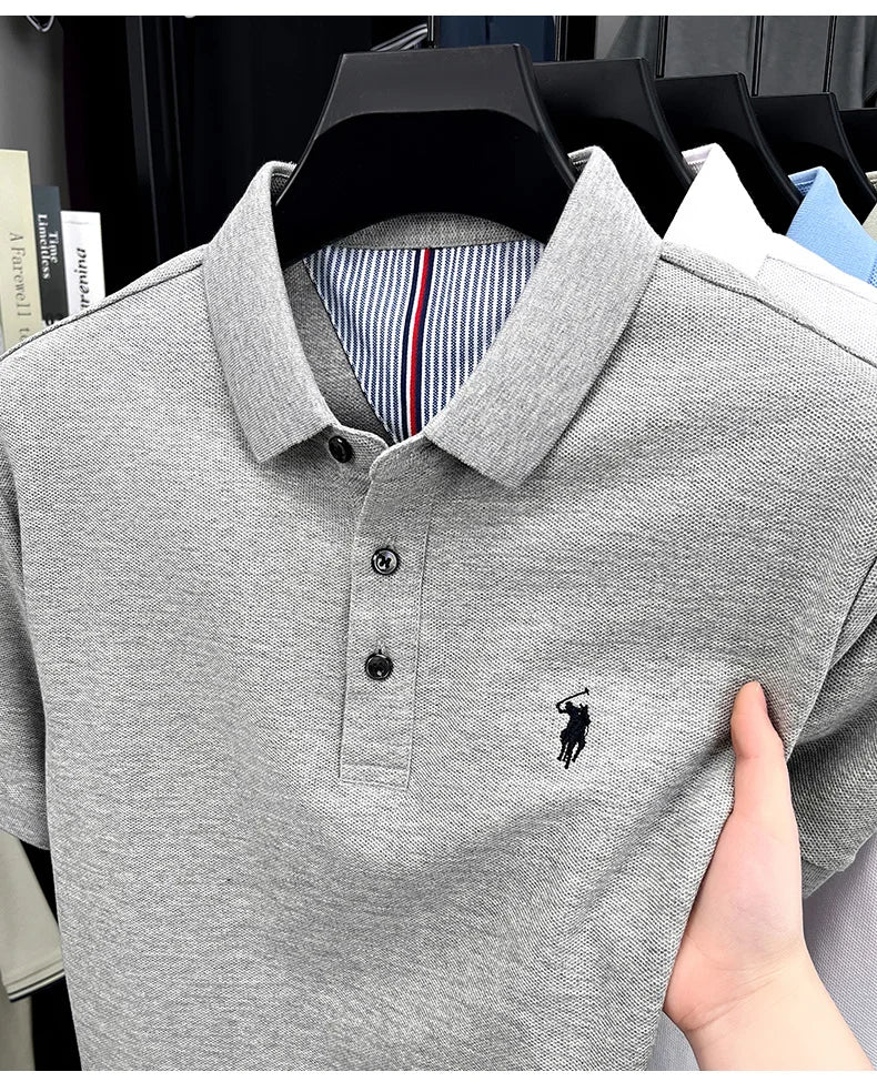 Men Cotton Embroidered Polo Shirt