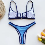 Denim V-Thong Bikini