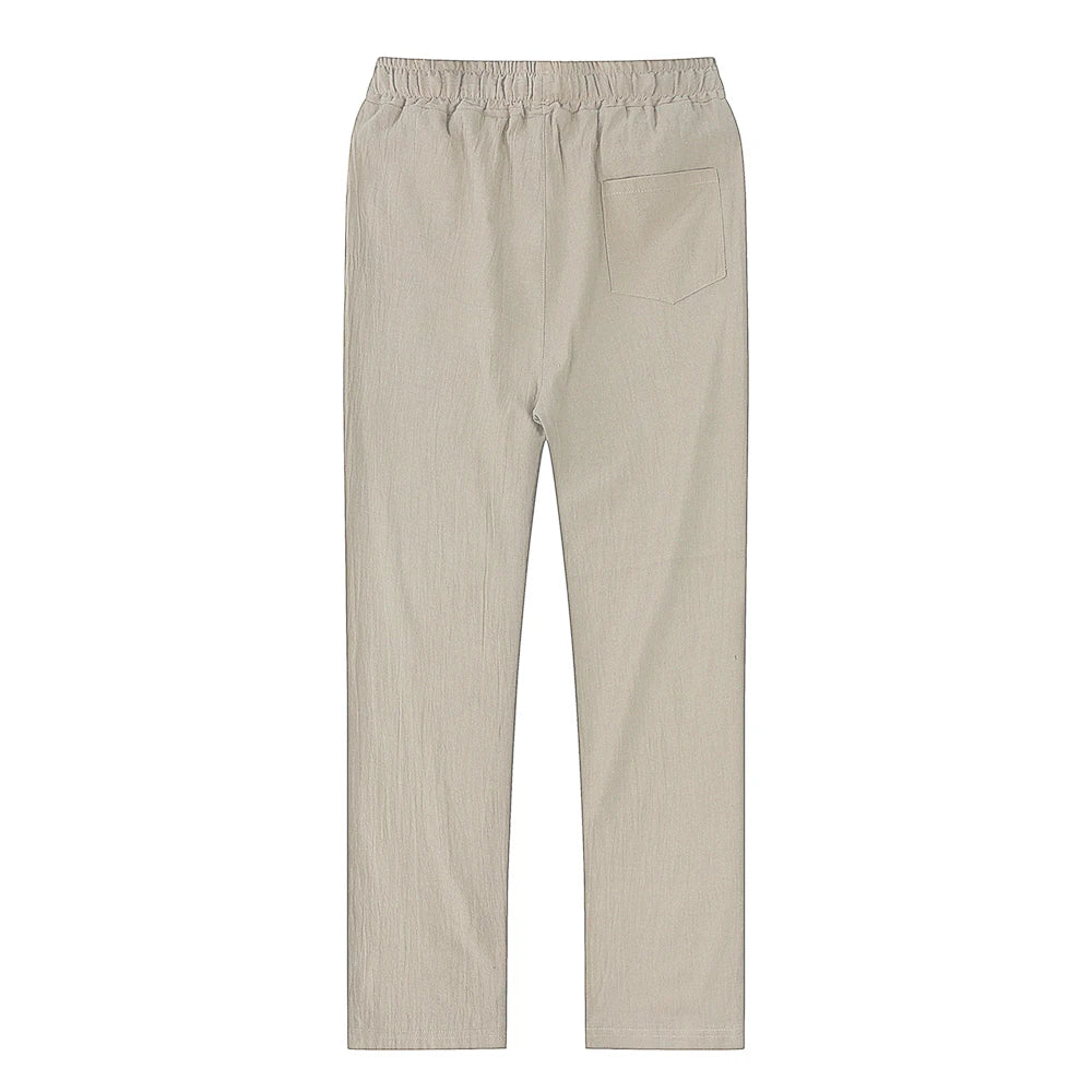 Men’s Solid Linen Trousers