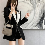 ColorFold™ – Long Tailored Blazer (Colorblock Elegance, On-Sale Collection)