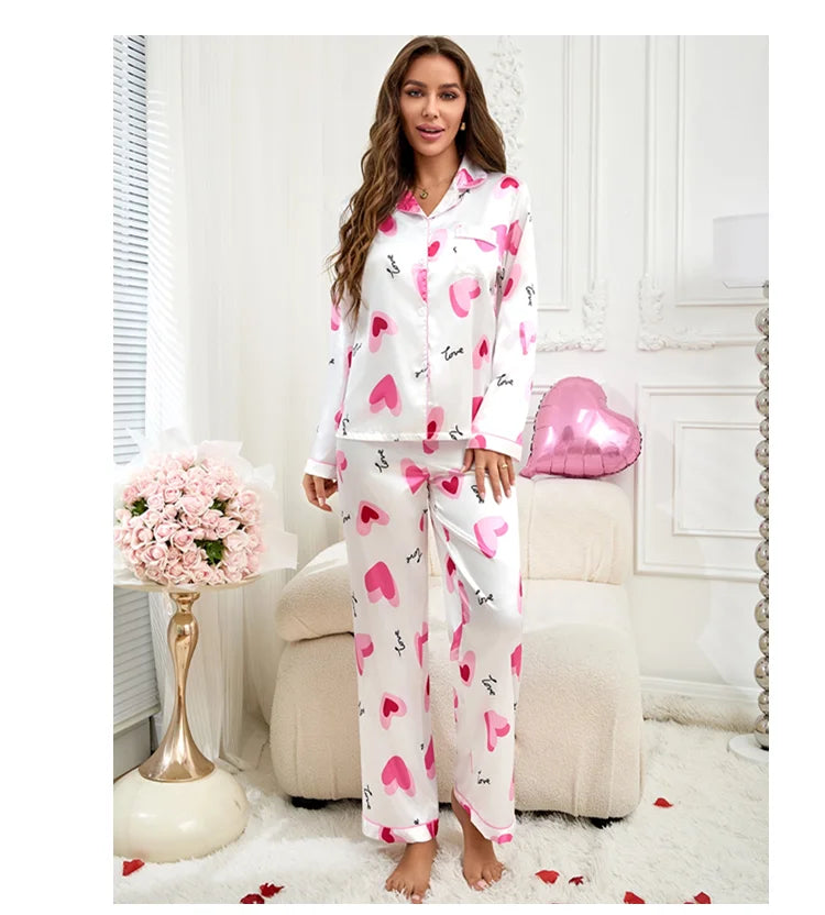 Women's Satin Pajama Set
