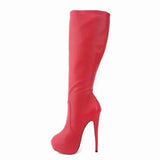 Women Over Knee Boots – Super Matte Leather Platform