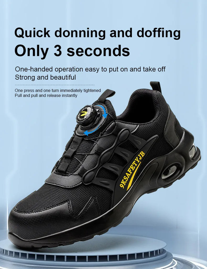 Men Air Cushion Safety Sneakers