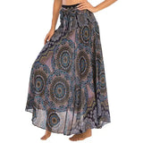 Women Vintage Plaid Button Midi Skirt