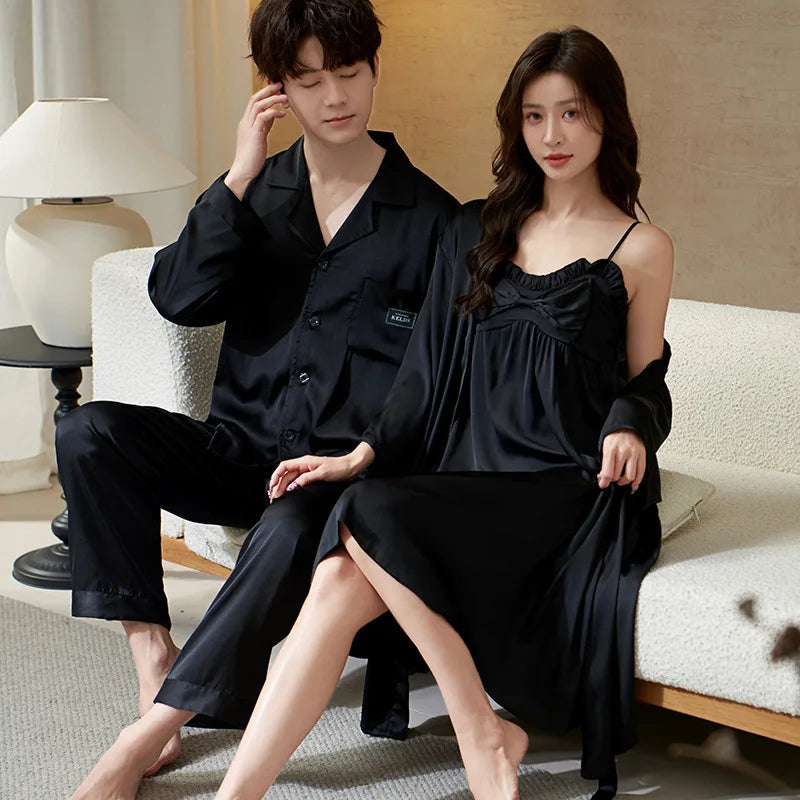 Couple Silk Pajama Set