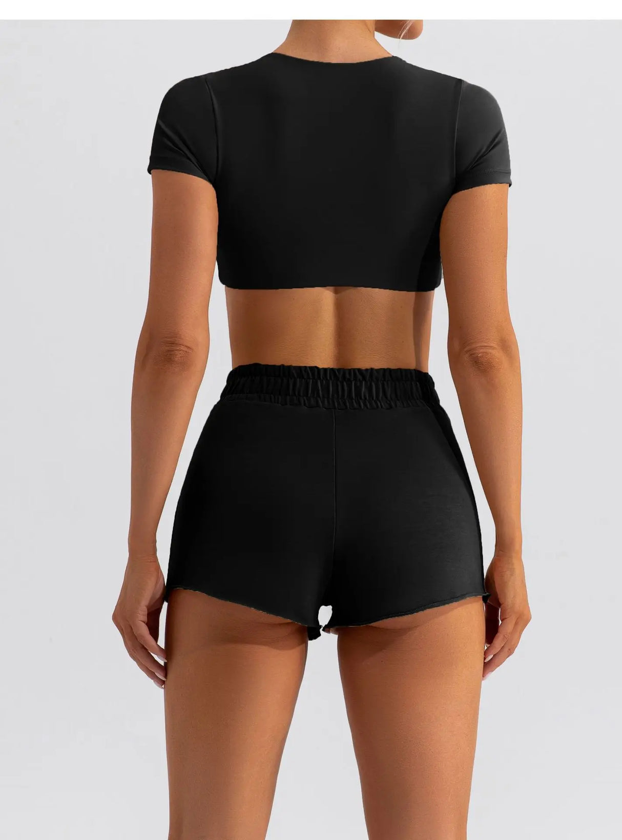 Women Crop Fit Yoga Tee