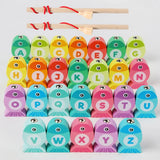 Wooden Alphabet Fishing Game Toy