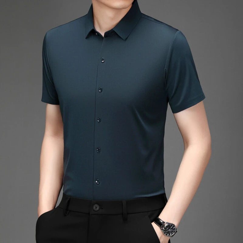 Men Stretch Short Sleeve Shirt