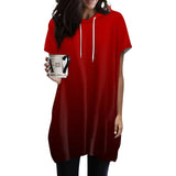 Women Oversized Short Sleeve Hoodie