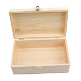 Wooden Storage Box with Lid & Lock