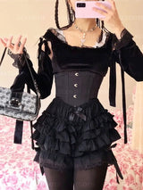 Women's Kawaii Patchwork Skirt Shorts